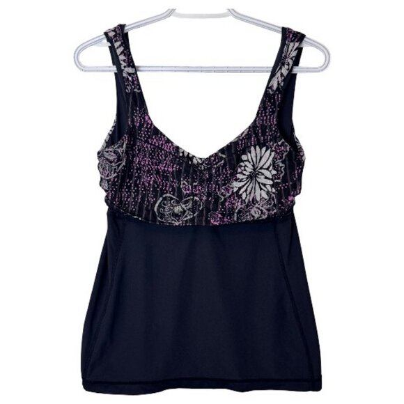 tank top black floral paisley women's S - Picture 1 of 2